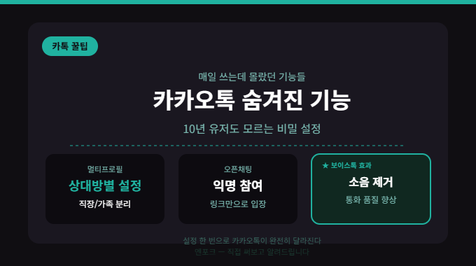 카카오톡 몰랐던 숨겨진 기능 모음 — 매일 쓰면서도 놓친 꿀팁