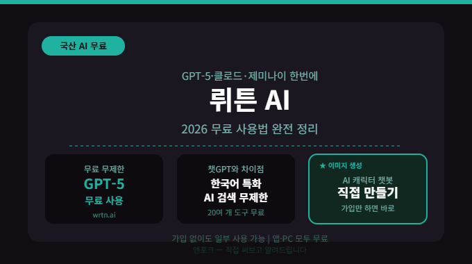 뤼튼 AI 사용법 2026 - 무료로 GPT-5 클로드 제미나이 한번에 쓰는 법